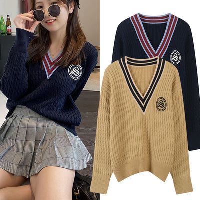 Jisoo BlackPink Tasty Square Pull Laine Ample Col V Tricot Ep 44