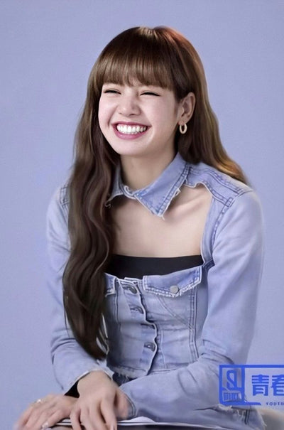 Veste Devant Coupé en Jean évidé Haut Crop Mode Coréenne Lisa BlackPink