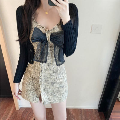 Robe Tweed Avec Noeud Minnie G Idle Glance Fashion TV I M the Trend KPop