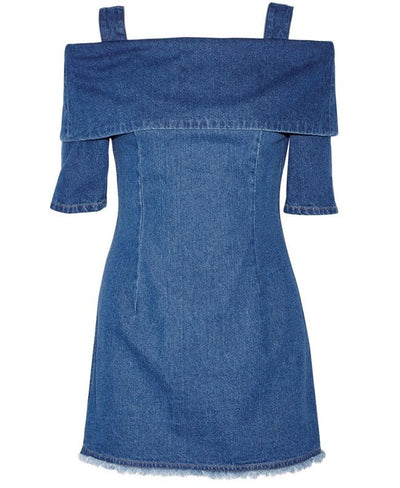 Robe en Jean épaules dénudées Nayeon MC Inkigayo Kpop Twice