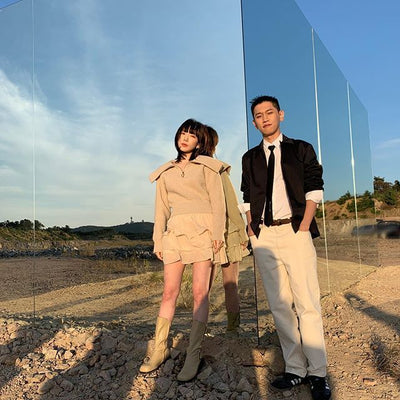 Pull Ample Tricot Côtelé Col montant oversize Taeyeon SNSD Mode KPop