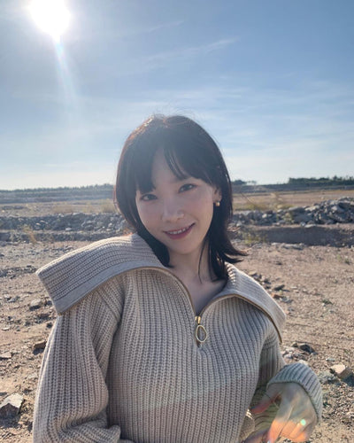 Pull Ample Tricot Côtelé Col montant oversize Taeyeon SNSD Mode KPop