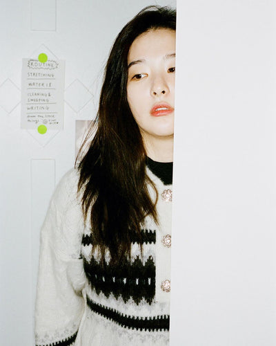 Pull en laine Tricot Jacquard Ample avec Col Femme Seulgi Red Velvet Kpop