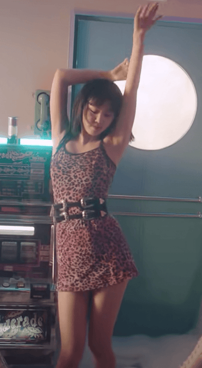 Robe Imprimé Léopard Rose Soojin (G)I-DLE Dum Di Dum Di MV (여자) K Pop