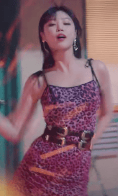 Robe Imprimé Léopard Rose Soojin (G)I-DLE Dum Di Dum Di MV (여자) K Pop