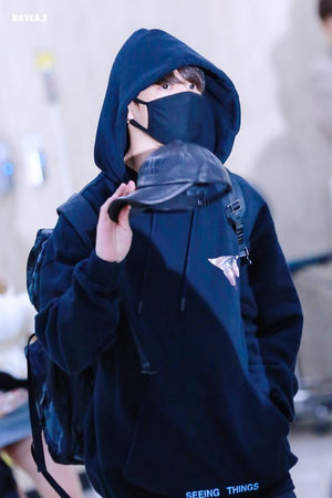 Pull Over Hoodie Seeing Things Jungkook BTS Poche Kangourou Mode Kpop