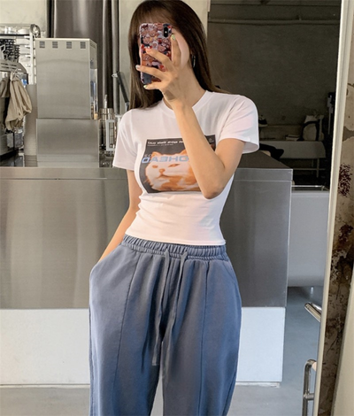 T Shirt Vintage Meme Chat Radiohead Solar Mamamoo Mode Femme Corée