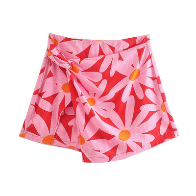 Ensemble Débardeur et Jupe Floral Rétro Minju Music Core Mode Kpop