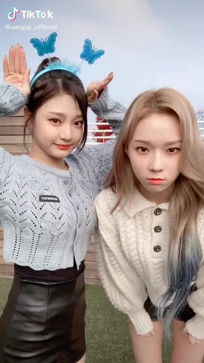 Aespa Winter Pull Fin Tricoté Huit Brins Femme Sweat Pullover Kpop SM