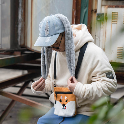 Casquette en Jean Déchiré avec 2 Grandes Oreilles de Lapin NewJeans Mode Kpop