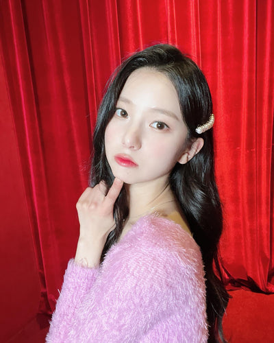 Barrette Broche à Cheveux Vintage Perle Ronde Yujin Kep1er Kpop Mode