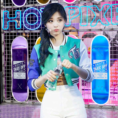 Veste Style Université Letterman T Twice Streetwear Once Mode Kpop