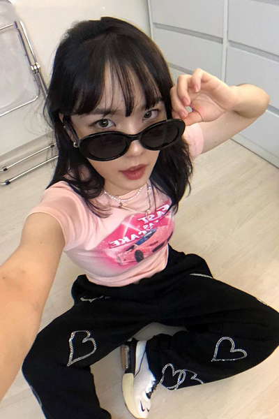 T Shirt Girly Crop Top Fast Please RockCake Voiture Hikaru Kep1er Queendom2