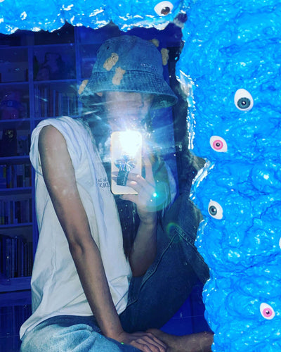 Bob en Jean Avec Ours en Peluche Dessus YooA Oh My Girl Chapeau Mignon