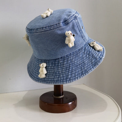 Bob en Jean Avec Ours en Peluche Dessus YooA Oh My Girl Chapeau Mignon