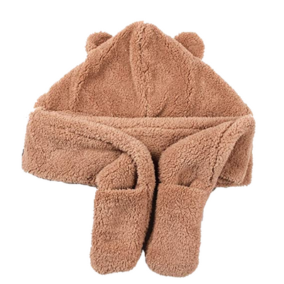 Bonnet Oreilles d' Ours Echarpe Jennie Black Pink Hiver Jentle Garden