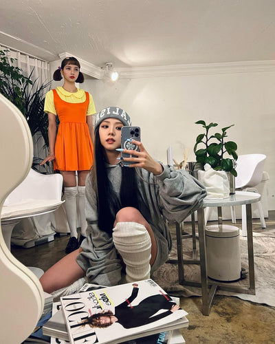 Bonnet Gris Tricot Lalisa Jisoo BlackPink Lisa Album Solo LALISA