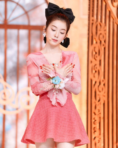 Boucles D'oreilles Fleur 4 Pétales Irene Red Velvet Feel My Rythm MV Kpop