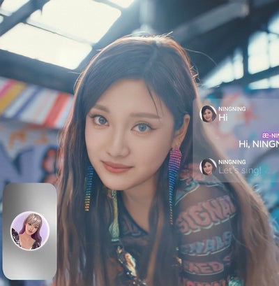 Boucles D'oreilles Longues Multicolor NingNing Aespa SYNK Kpop