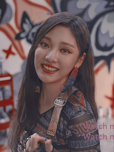 Boucles D'oreilles Longues Multicolor NingNing Aespa SYNK Kpop