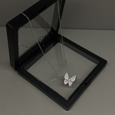 Collier Pendentif Papillon Brillant Strass Shuhua I Dle Mode Femme Bijou