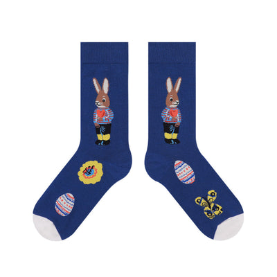 Paire de Chaussettes Mignon Lapin Clown et Motifs Colorés Lisa BlackPink