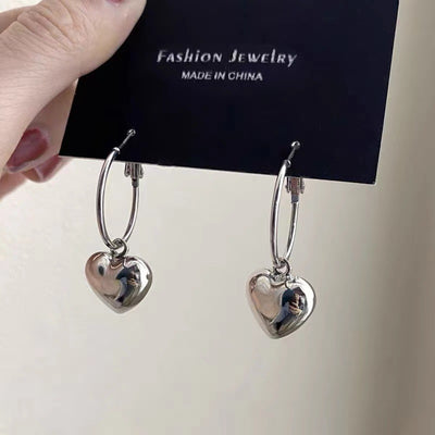 Boucles d' Oreille Coeur Nacre Torsade Doré Chuu Loona Mode Femme Bijou