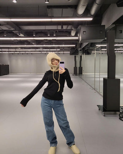 Capuche Echarpe Scoodie en tricot Hiver Taeyeon Girls Generation Kpop