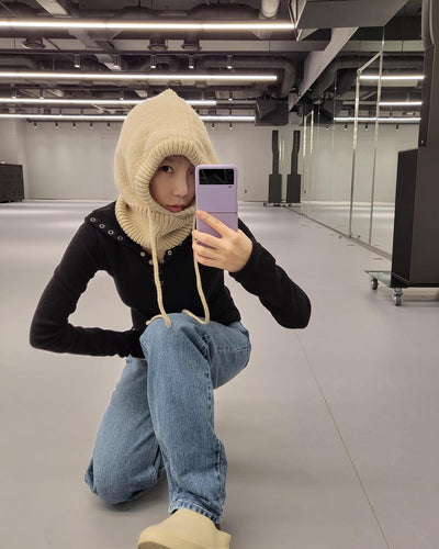 Capuche Echarpe Scoodie en tricot Hiver Taeyeon Girls Generation Kpop