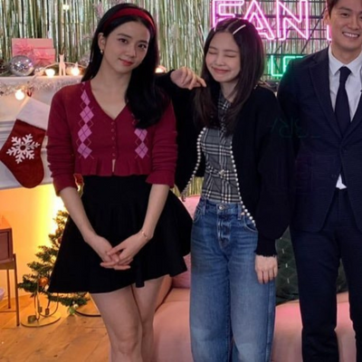 Cardigan à carreaux en diamant Crop Top Court Jisoo BlackPink KBank