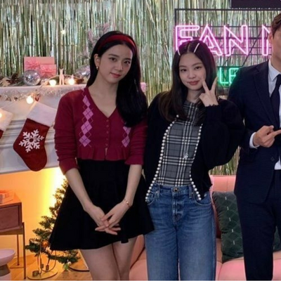 Cardigan à carreaux en diamant Crop Top Court Jisoo BlackPink KBank