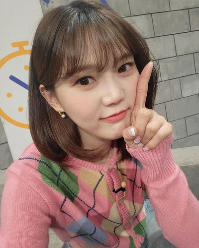 Cardigan Tricot Style Diamant Losange Retro Couleurs Pastels Hyojung OMG