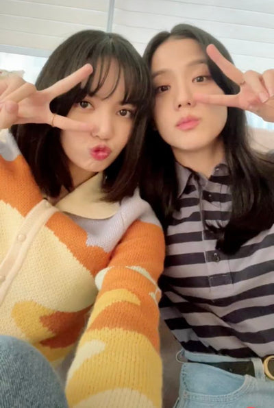 Cardigan Tricoté Coucher Soleil Couleur Pastel House of Sunny Lisa Kpop