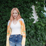 Cardigan Tricoté Coucher Soleil Couleur Pastel House of Sunny Taeyeon
