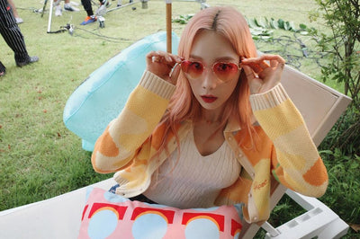 Cardigan Tricoté Coucher Soleil Couleur Pastel House of Sunny Taeyeon