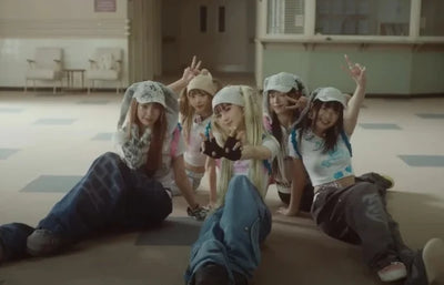 Casquette en Jean Déchiré avec 2 Grandes Oreilles de Lapin NewJeans Mode Kpop