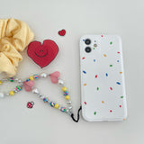 Chaine Téléphone Perle Multicolor Coeur Style Coréen Rosé BlackPink