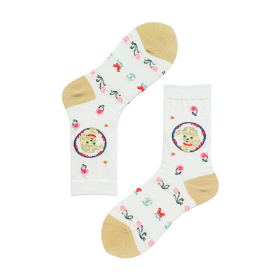 Paire de Chaussettes Mignon Lapin Clown et Motifs Colorés Lisa BlackPink