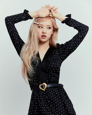 Ceinture Coeur Doré avec Paillettes Rose Blackpink Season Greetings 2022