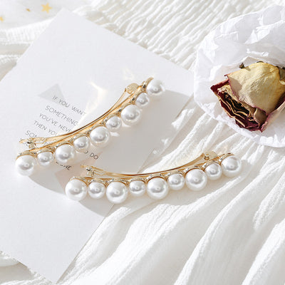 Barrette Broche à Cheveux Vintage Perle Ronde Yujin Kep1er Kpop Mode