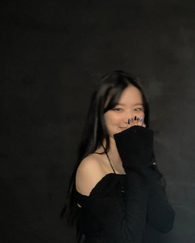 Chemisier Style Crop Top en deux pièces tricoté Noir Shuhua G Idle
