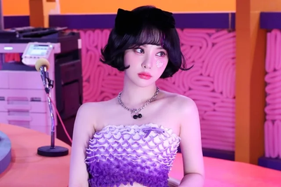 Collier Cerise Noire Mode Chaîne Épaisse Eunha Viviz Kpop Mode Bijou