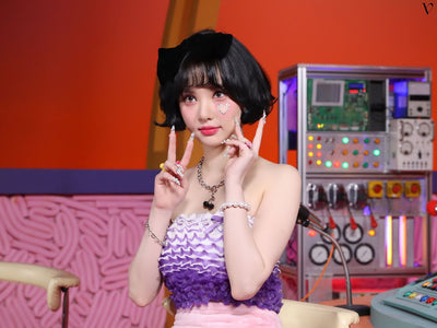 Collier Cerise Noire Mode Chaîne Épaisse Eunha Viviz Kpop Mode Bijou