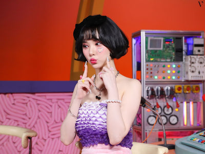 Collier Cerise Noire Mode Chaîne Épaisse Eunha Viviz Kpop Mode Bijou