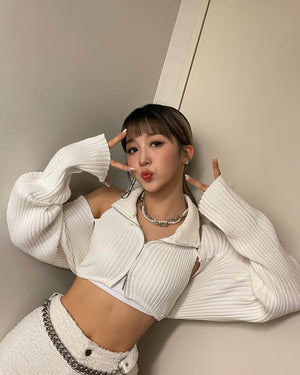 Collier Chaine Entrelacé de Perles Hikaru Kep1er Mode Corée Femme Bijou