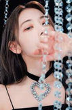 Collier Coeur Grande Taille Bijou Sakura LE SSERAFIM Fearless MV Kpop