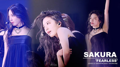 Collier Coeur Grande Taille Bijou Sakura LE SSERAFIM Fearless MV Kpop