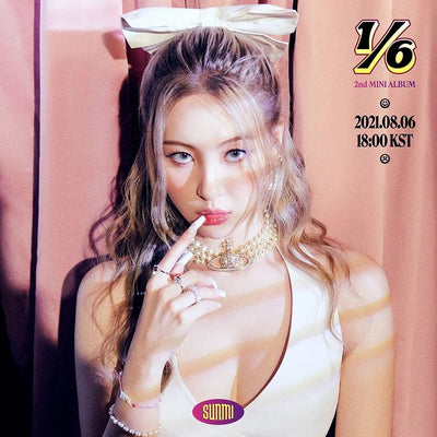 Collier de Perles Orbe Anneau Croix en Strass Sunmi Album You Can't sit with Us