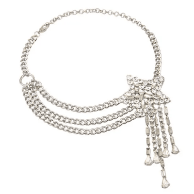 Collier Etoile Filante avec Filaments Strass Dayeon Kepler Mode Bijou