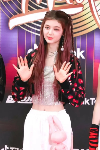 Collier Etoile Filante avec Filaments Strass NewJeans Mode Kpop Bijou